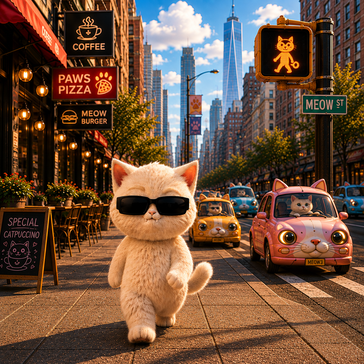 Lakkazi wearing sunglasses on a city street